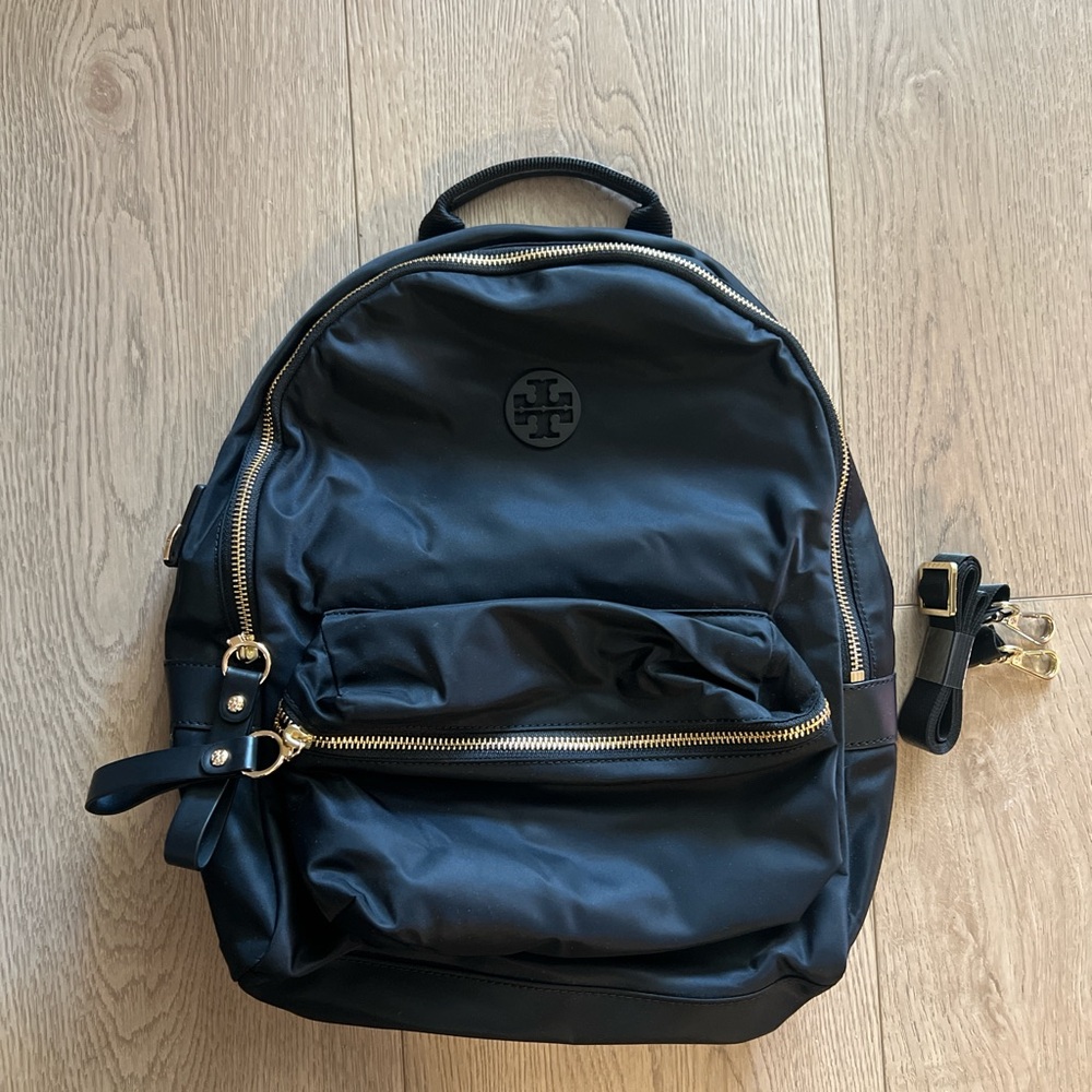 Tory Burch Black Nylon Backpack